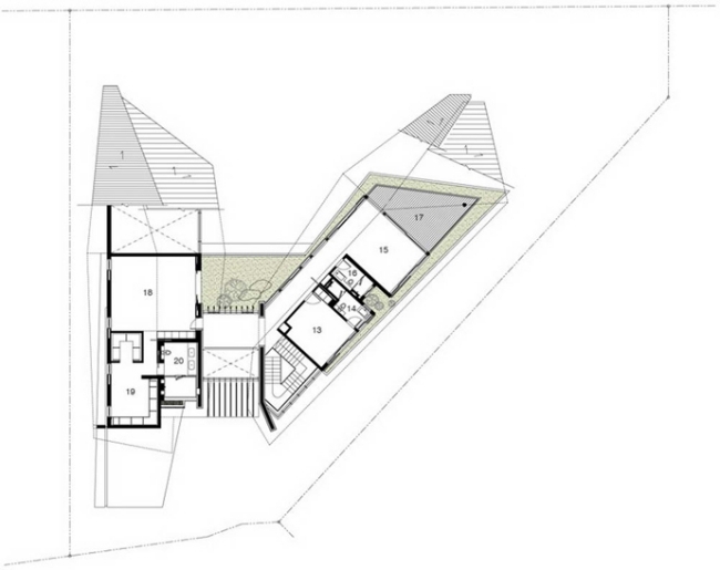 modernt hus K2LD arkitekter planlösning andra våningen