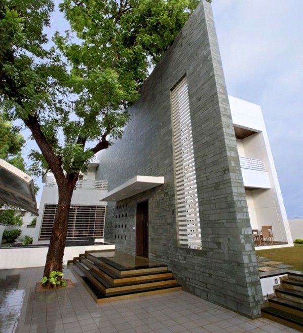 modernt timmerhus -minimalistisk arkitektur