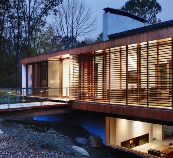 Modernt trähus prefabricerat hus fasad design