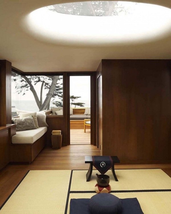 meditation rum runt taket öppning tatami