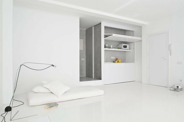 Entré-dörr-i-vit-lägenhet-minimalism