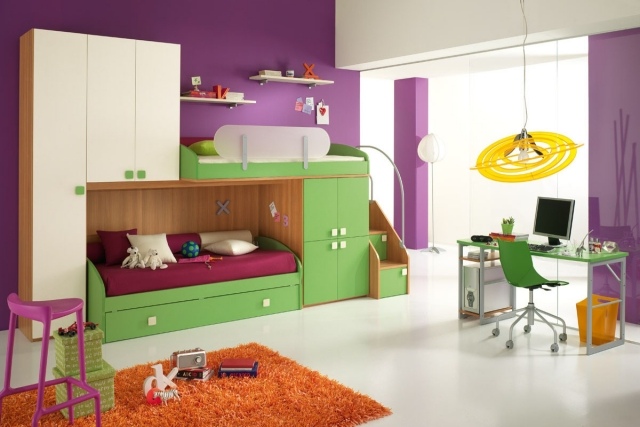 moderna-barnrum-möbler-pojke-loft-säng-lagring-platsbesparande