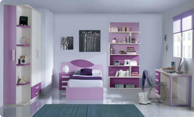 moderna-barnrum-möblering-flicka-lila-vita-möbler