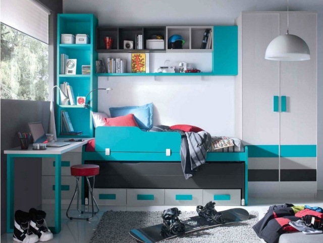 moderna-barnrum-pojke-möbler-tiffany-blå-platsbesparande