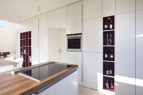 minimalistiskt utrustat kök-modernt-interiör