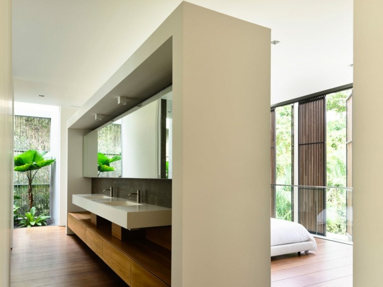 öppet-vardagsrum-minimalistisk-sovrum-tvätt-konsol-rum-avdelare