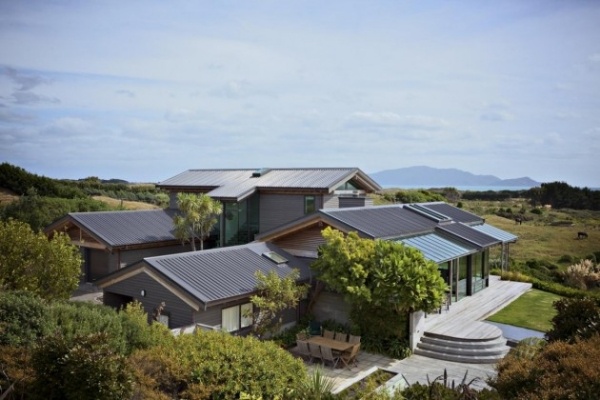 Nya Zeelands arkitektur passivhus som bygger vinge
