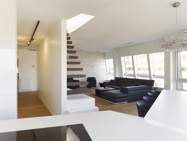 vardagsrum enkel modern penthouse design av himacscf
