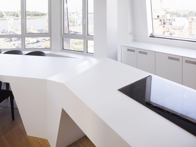 inbyggda kokplattor modern penthouse design av himacscf