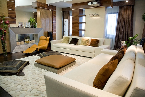 modern soffa i vardagsrummet