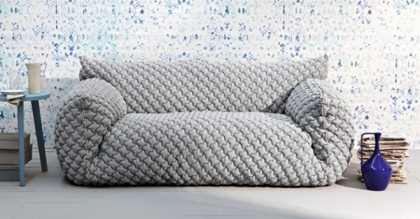 soffa design affisch möbel trendig grå ljus monokrom