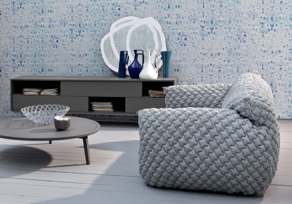 vardagsrumsmöbler grå soffdesign italiensk modern paola navone nuvola