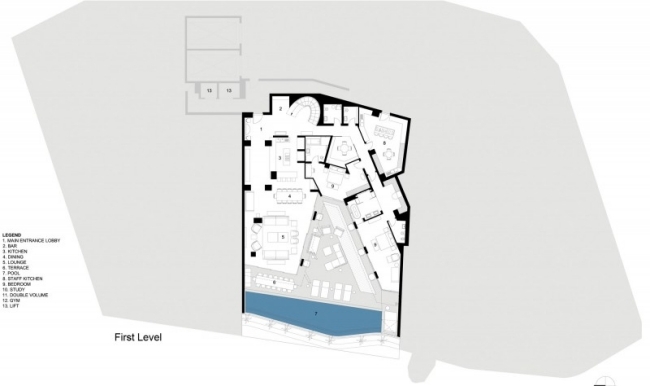 modernt strandhus planlösning clifton beach antoni