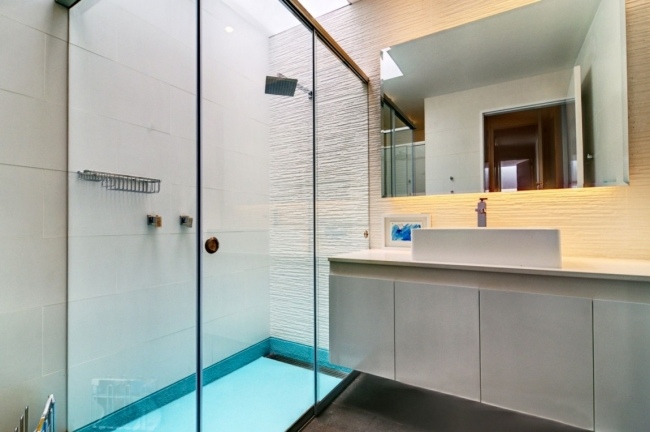 duschkabin glasdörr casa seta designerhus med takterrass