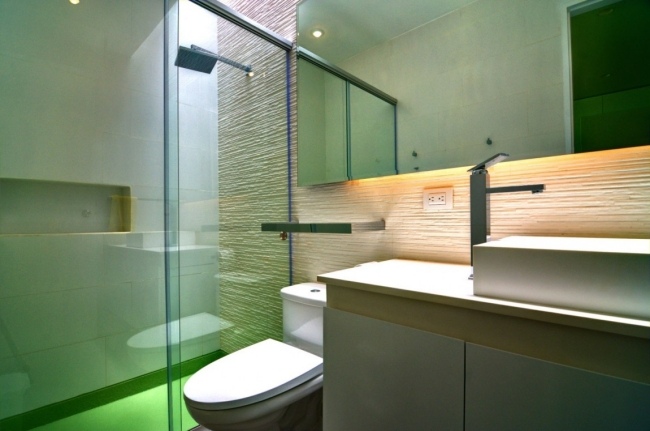 badrum grönt casa seta designerhus med takterrass