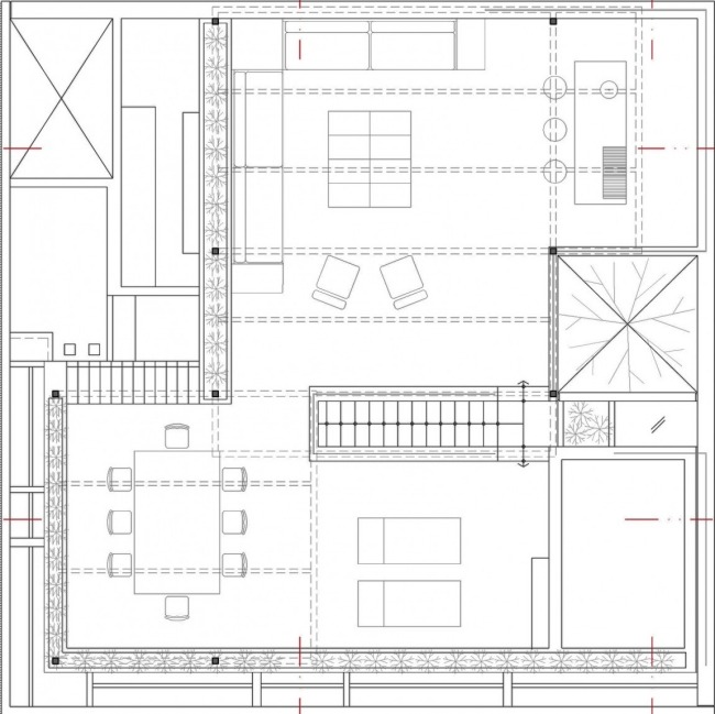 första våningen planlösning av casa seta designerhus med takterrass