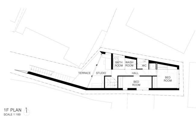 apollo arkitekter tokyo arrow house planlösning