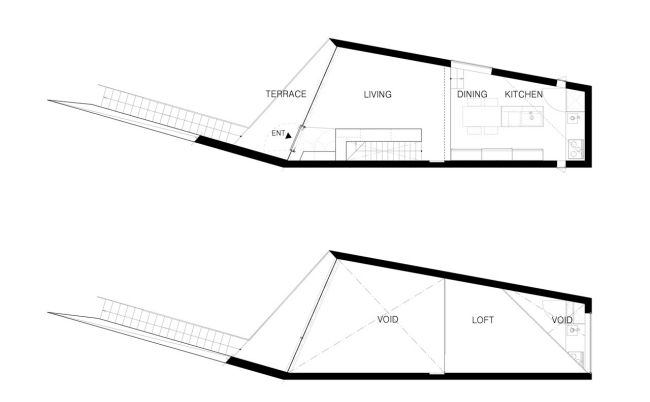 arrow house tokyo apollo arkitektkontor skiss