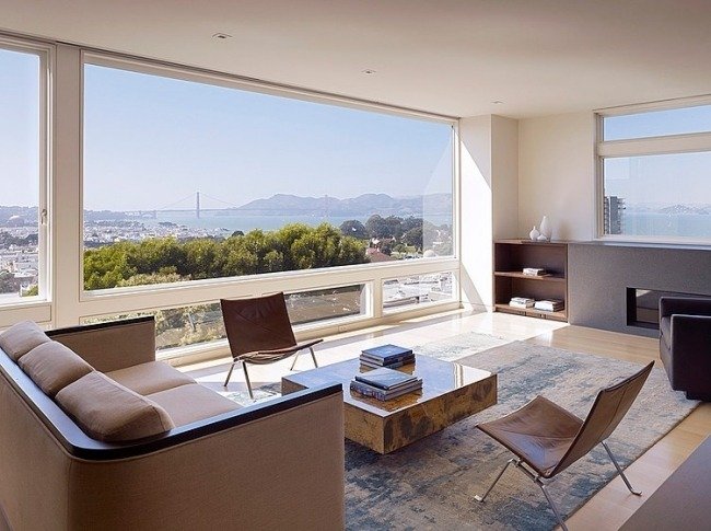 vardagsrum-moderna levande idéer panorama fönster beige grå texturer