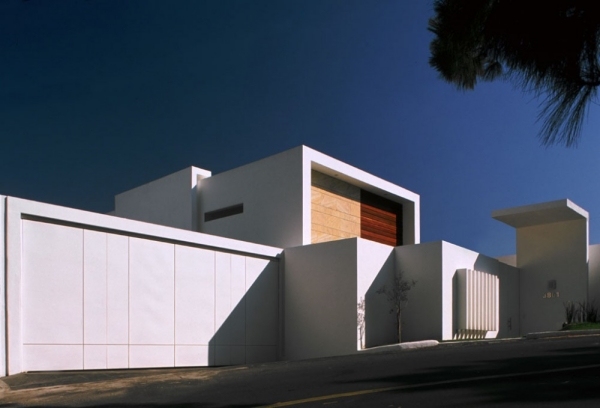 modernt kubhus med geometriska former garage