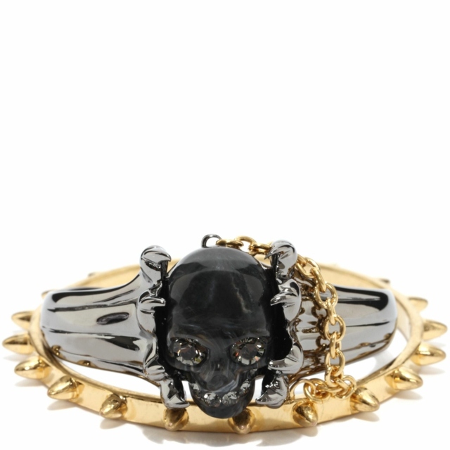 Kostymsmycken-dubbel-armband-med-skalle-McQueen