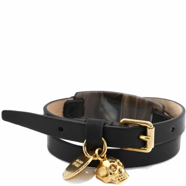 Svart läderarmband-kostym smyckesförpackat