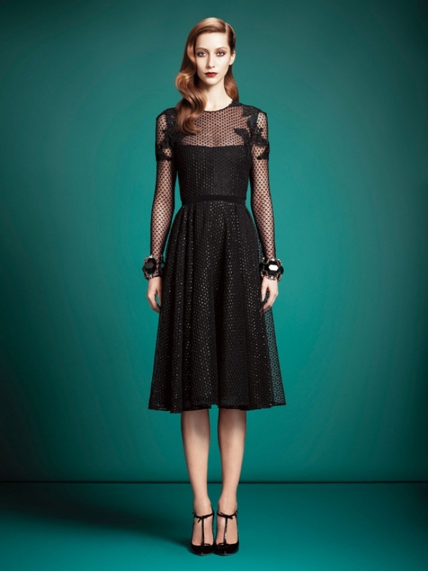 Gucci Design svart klänningsmönster modern spets