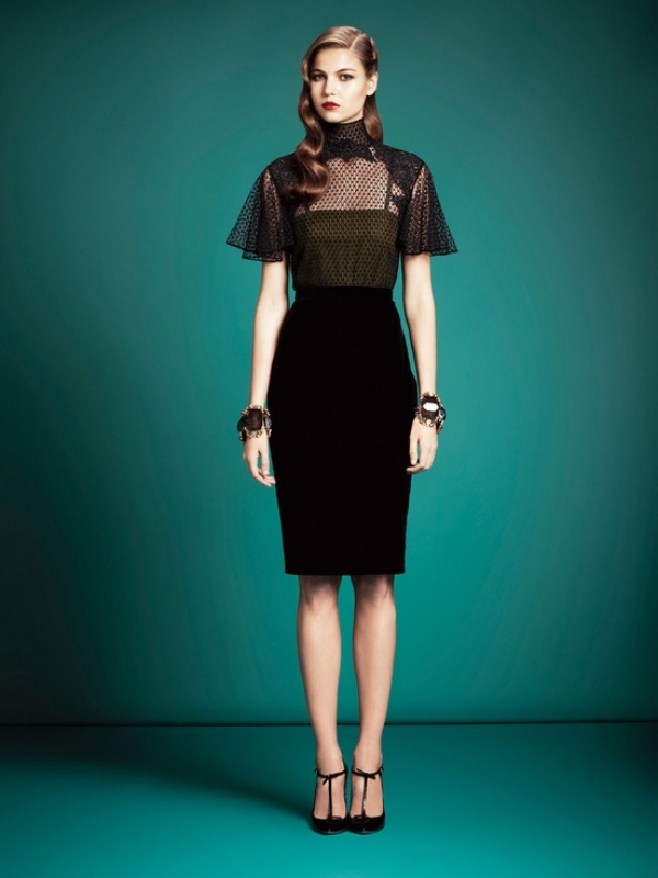 Gucci klänning-spets outfit idéer urringning-elegant modernt 2014-utseende