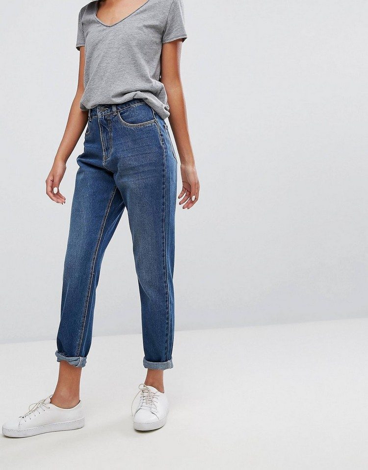modetrender 2018 blå mamma jeans klassiskt snitt