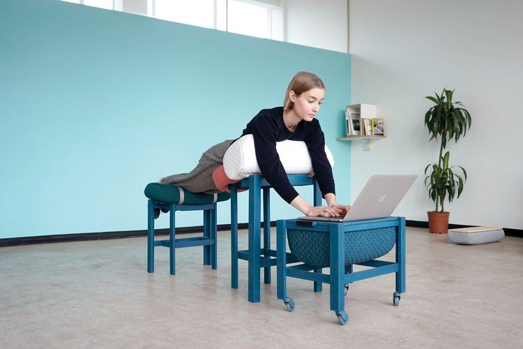 moderna modulära kontorsmöbler praktisk design arbete hemmakontor geoffrey pascal grafeiophobia rulle liggande laptop bord arbetsplats