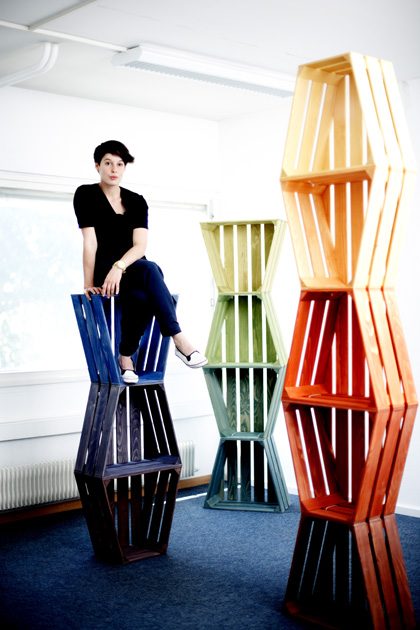 Möbler gjorda av Euro pallar sybille stökli modulära enheter