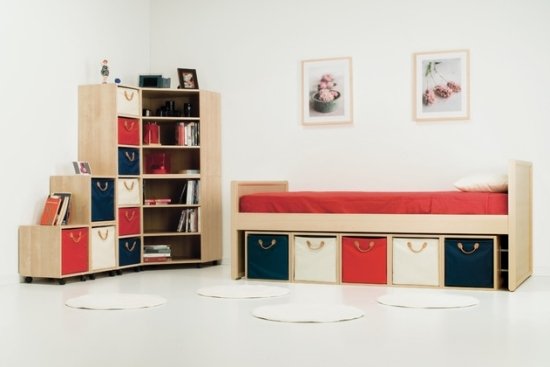Modulär inredning möbler pojkar rum design