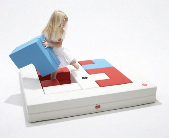 Praktiska idéer för barnrums modulära sittmöbeldesign