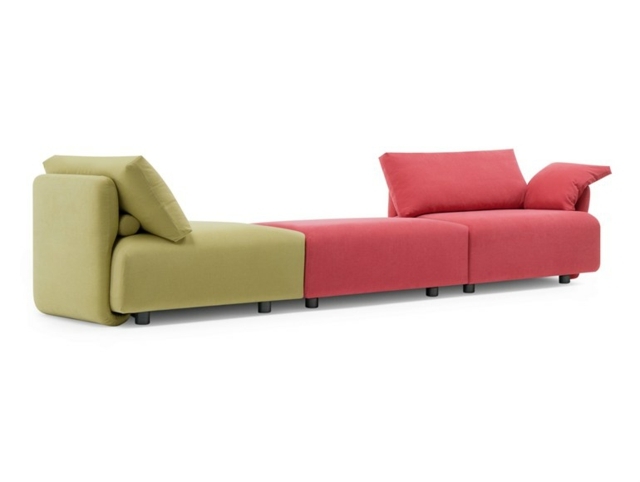Soffgrupp rosa grön färg moderna stoppade möbler