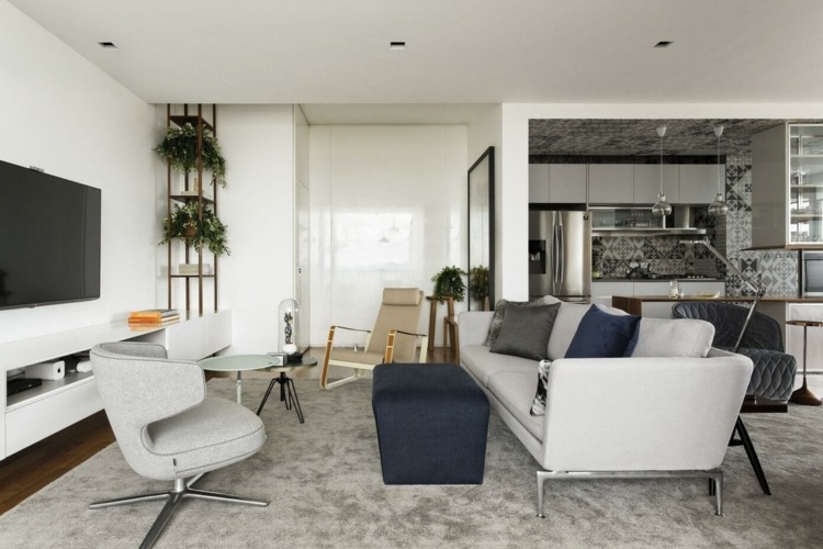 monokrom-kök-vardagsrum-design-ljusa-vägg-möbler