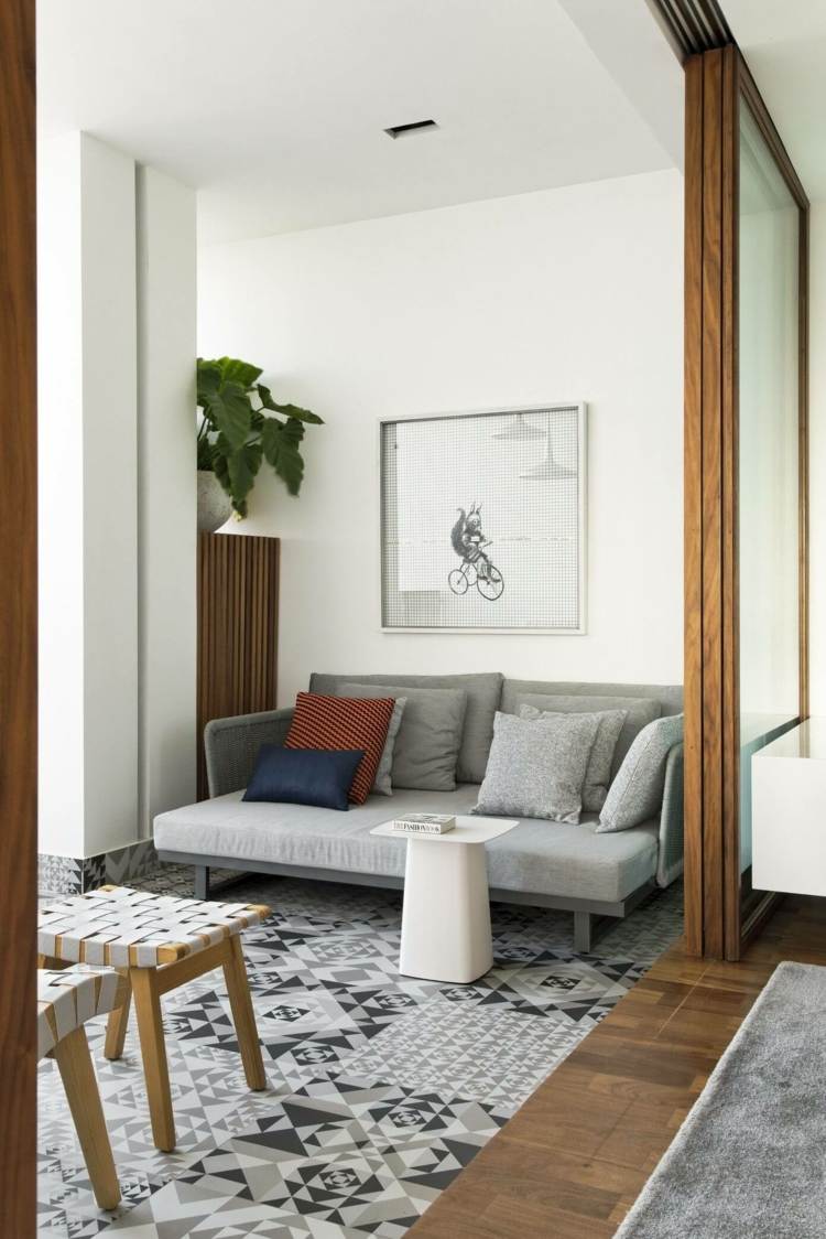 svartvit-kök-balkong-idé-kakel-inspiration-lounge-soffa