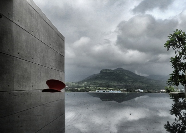 Khopoli-House Indien pool däck betongkonstruktion-Spasm Design arkitekter