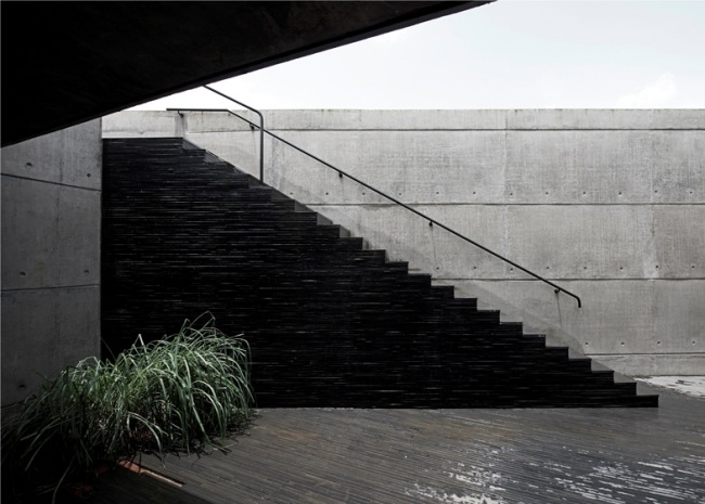 Utomhus trappor modernt hus arkitektur-indien betongkonstruktion