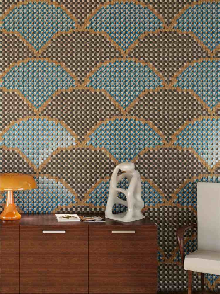 design-mosaik-kakel-marea-skjul-mönster-brun-blå-skänk-modern-stil