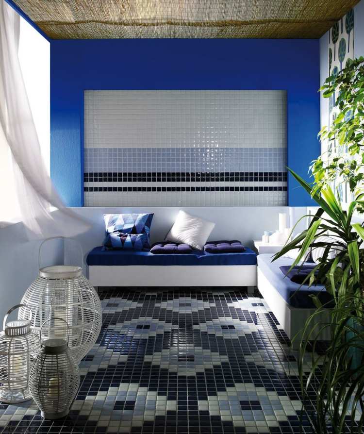 mosaikplattor design cross-oriental-flair-blue-white-lounge