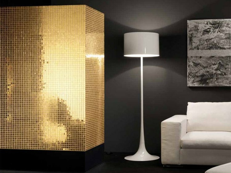 design-mosaik-kakel-doro-guld-accent-ädel-glamour-vit-golvlampa