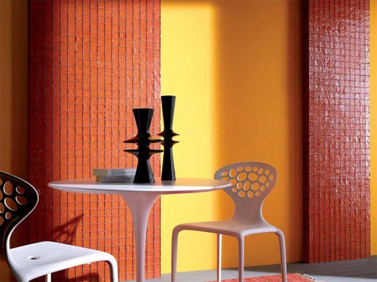 design-mosaik-kakel-onde-orange-gul-vägg-färg-kombination-bord-orientalisk stil