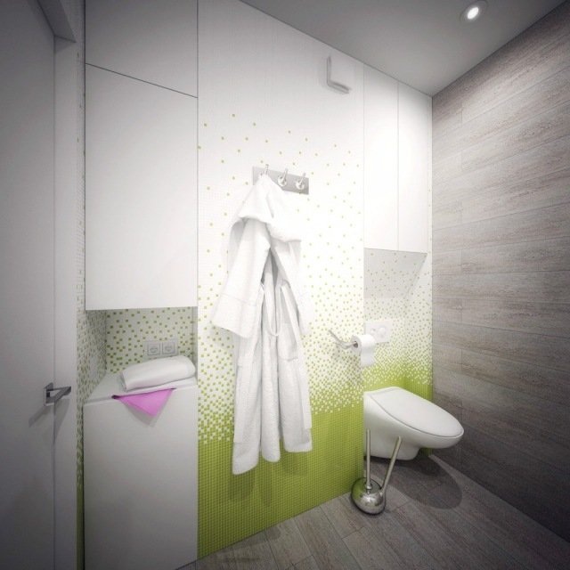 badrum-design-vägg-mosaik-kakel-grön-vit