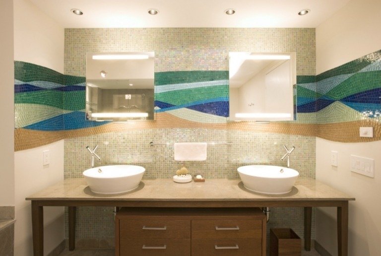 Mosaik-kakel-gröna-idéer-olika-mönster-ek-möbler