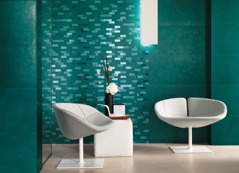 Mosaik-kakel-grön-vägg-design-idéer-modern