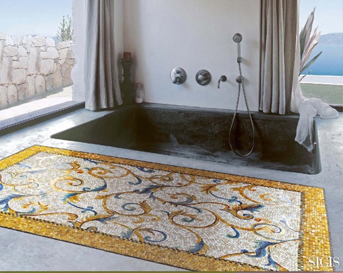 Mosaic Tile Matta Sicis badrum
