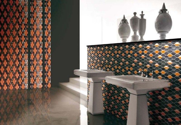 Mosaikglas modefärger blandar färger