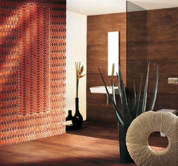 Vetrovivo mosaik iriserande yta röd