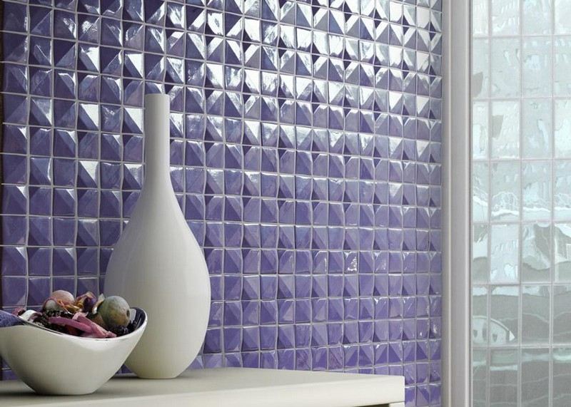 Mosaic Tile-Kitchen-Purple-Wall Tile-Ideas
