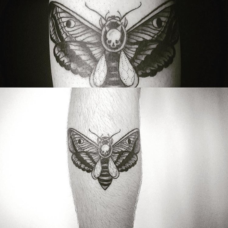 Tattoo moth topenkopf kalv
